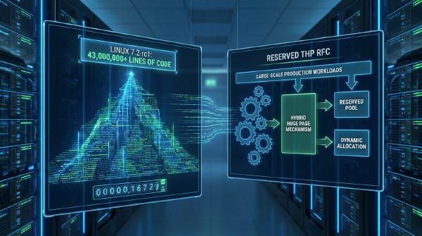 Linux 7.2-rc1 Introduces a 43M-Line Kernel as Reserved THP RFC Emerges