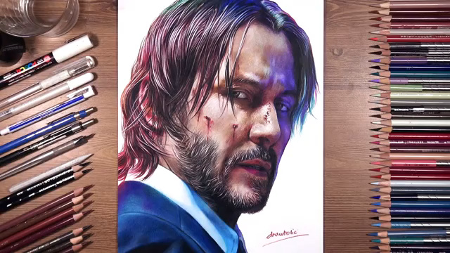 彩铅画肖像-John Wick